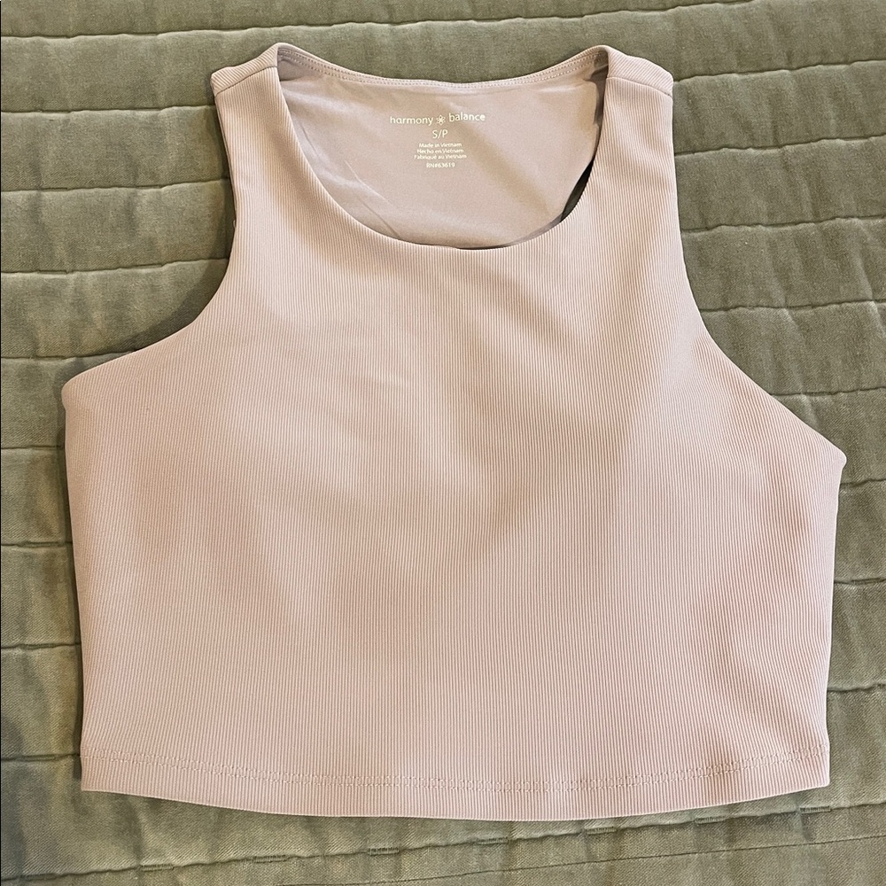 Harmony & Balance Women's Crop Tank Top in Taupe